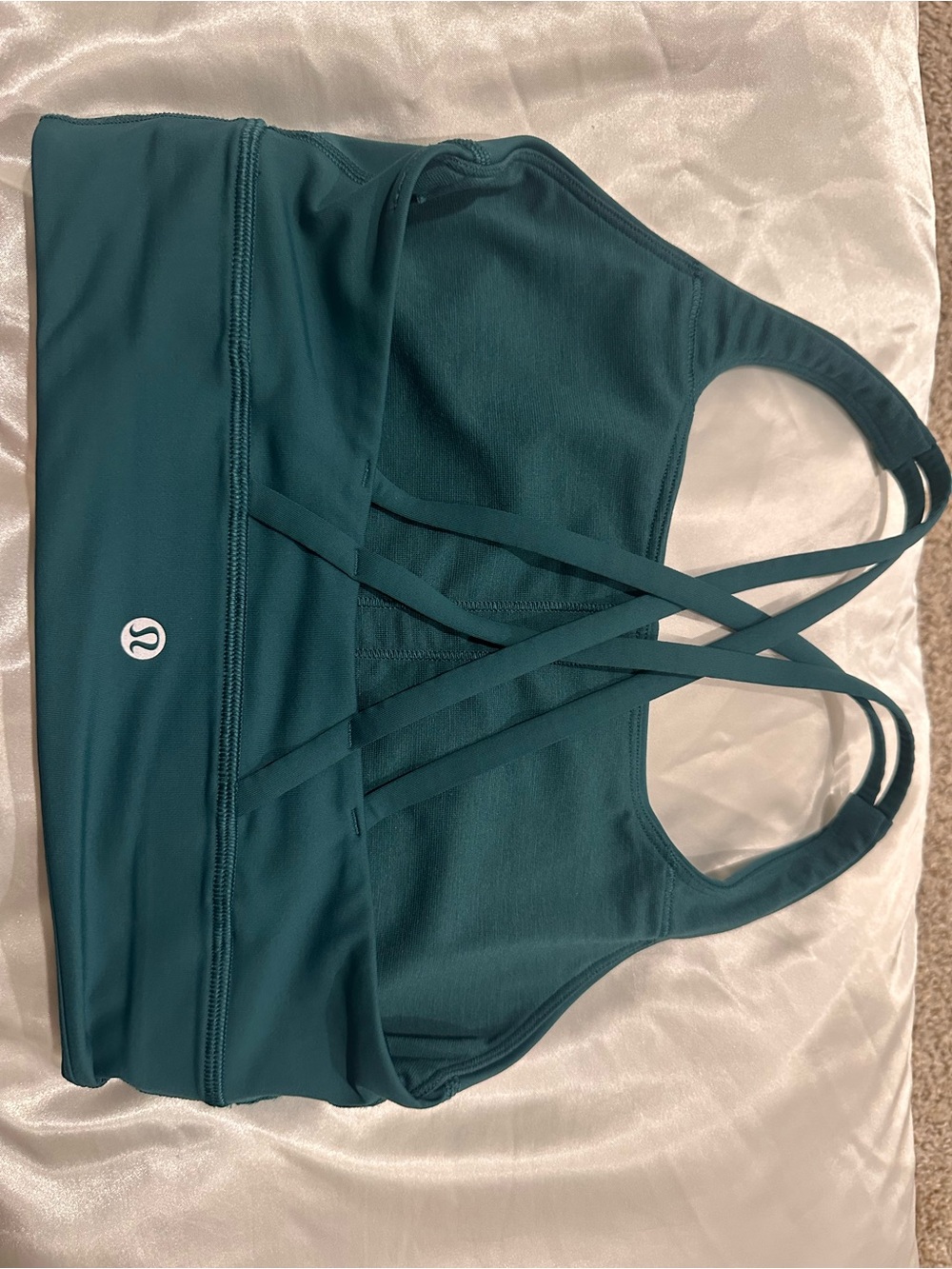 Lululemon Energy Longline Bra size 8 in color Storm Teal - Picture 2 of 9
